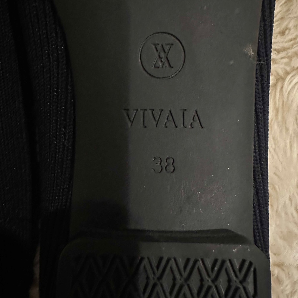 Vivaia Navy Square-Toe Loafers (Samantha) - 7 / 7.5 - Picture 5 of 8